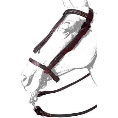 Lederen paardenhoofdstellen Zaldi Ronda