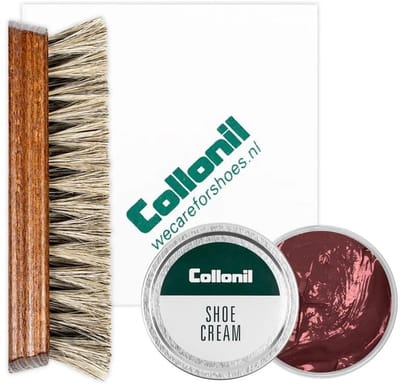 Collonil schoenpoets | Schoenpoets set | Shoe cream | Borstel | Poetsdoek | Kleur: Brazil