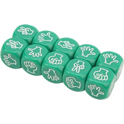 10Pcs Dice Set 6 Sided Waterproof Antioxidant Finger Guessing Game Dice for Board Game Education blue