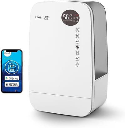Luchtbevochtiger met Ionisator en Aromatherapie - Maximaal 480 ml/h - Voor Ruimtes tot 65 m²