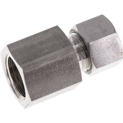 G 1/2'' x 12L RVS Rechte Snijring Koppeling 315 Bar DIN 2353 - FL2S-FC-ST-012G-12-L