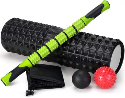 5-in-1 Massage Roller Set met Trigger Points, Muscle Roller Stick en Massageballen voor Crossfit en Pilates