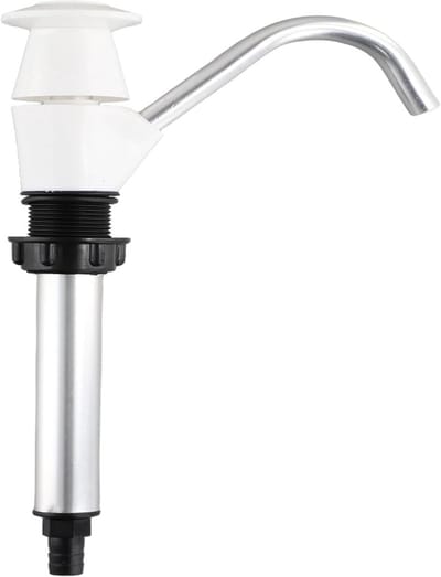 Handwaterpomp - Reservepomp Caravan Boot - Efficiënte Watervoorziening - Zelfaanzuigend Aluminium Ontwerp - 275-410 mm - Wit