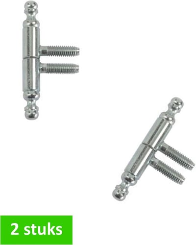 i-Fix inboorpaumelle | 11 x 75 mm | vaaskop | verchroomd | 2 STUKS