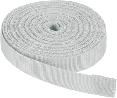 Nylon Riem - Poly Vlakke Band - Doe-het-zelf Projecten - Strakke Weving - 10 meter x 2 cm - Zilverkleurig