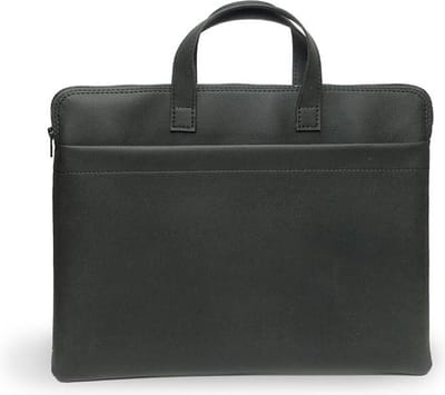 Laptoptas 16 inch - Zwart - Ritssluiting - Opbergvakken - Vegan Appelleer - Geschikt voor 15,4 inch / 14 inch / 13 inch - Doris | Made out of