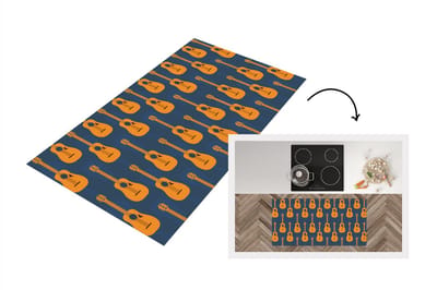 Keukenloper - Loper keuken - Gitaar - Patronen - Muziek - 120x60 cm - Keukenloper vinyl