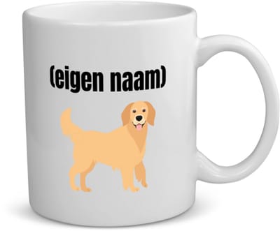 Akyol - hond met eigen naam koffiemok - theemok - Honden - honden liefhebbers - iemand die houdt van honden - verjaardag - cadeau - kado - 350 ML inhoud