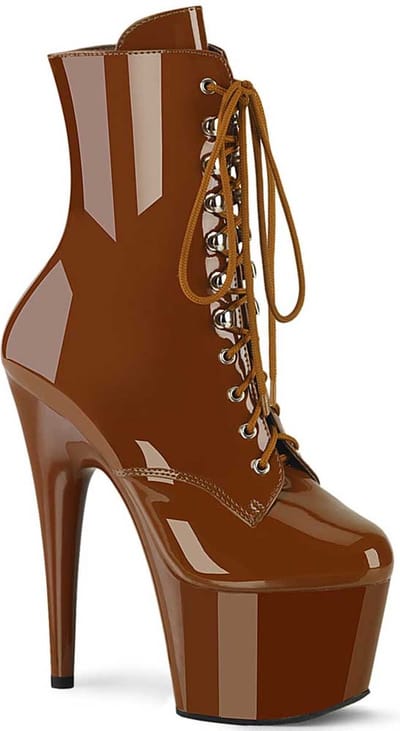 Pleaser - ADORE-1020 Plateau Laarzen, Paaldans schoenen - US 5 - 35 Shoes - Bruin