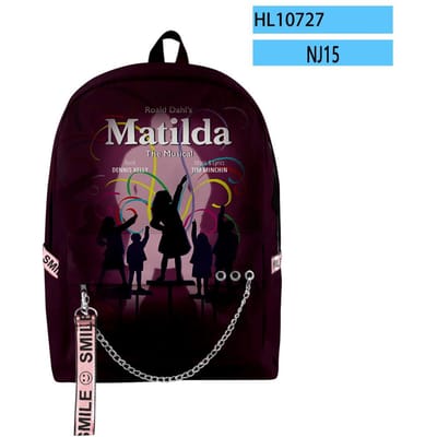 Luxe Roald Dahl's Matilda the Musical Film 3D Print Schooltassen Unisex Oxford Waterdichte Notitieboek multifunctionele Rugzakken