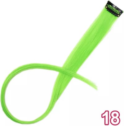 Clip in haar extension - fel groen - clip in hair - haar plukje