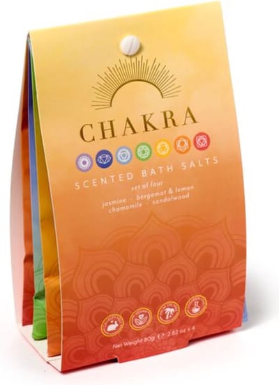 Set van 4 chakra badpoeder zakjes