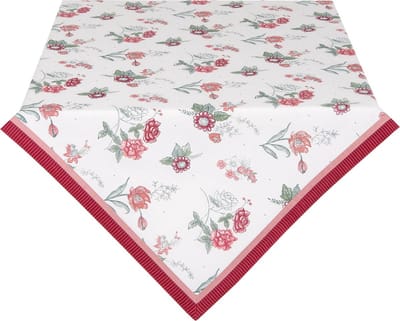 Clayre & Eef Tafelkleed EVF03 130*180 cm - Rood 100% Katoen Tafellaken Tafellinnen Tafeltextiel