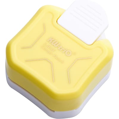 KW-trio 3-in-1 hoektrimmer, perforator, snijder voor kaart, fotopapier, lamineerhoes geel