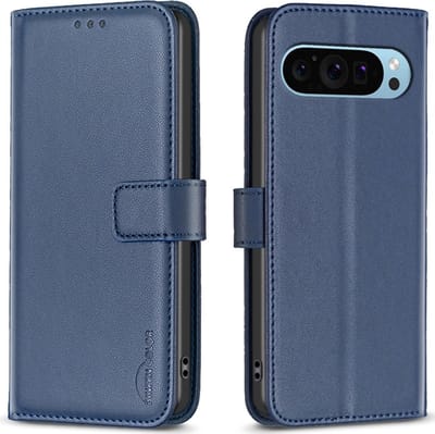 BINFEN Hoesje - Geschikt voor Google Pixel 9 / Pixel 9 Pro Hoesje - BINFEN Color Book Case - Blauw