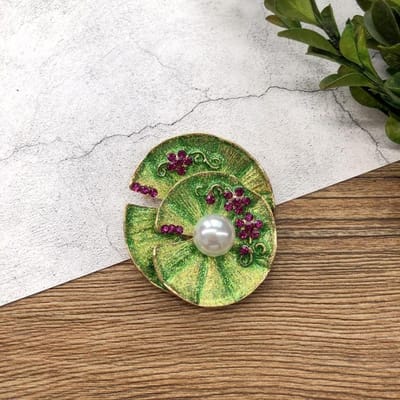 Vintage Dames Heren Klassiek Vogel Bladeren Parel Emaille Broches Spelden Trendy Exquise Dier Jas Pak Kantoor Badges Uniseks Broche