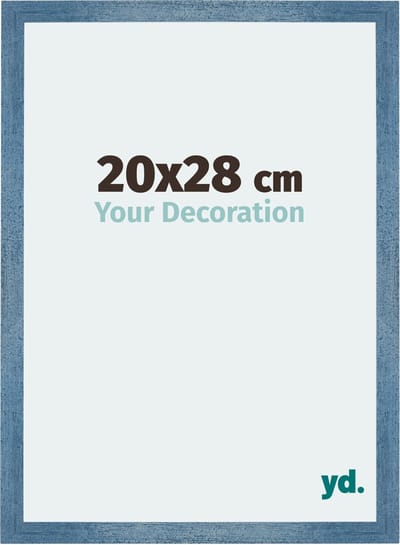 Your Decoration - Fotolijst 20x28 cm - MDF - Helder Blauw Geveegd - Mura