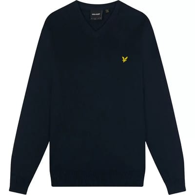 Katoenen v-hals trui merino Lyle & Scott Merino