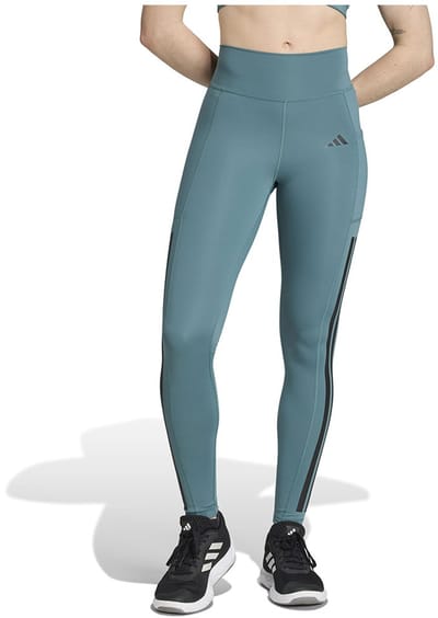 Adidas Optime 3 Stripes Full Length Leggings Grijs XL / Regular Vrouw