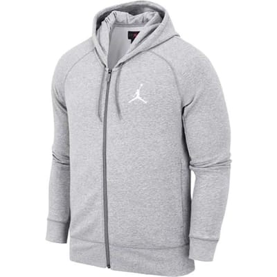 Veste à capuche zippée pour homme avec imprimé logo Jordan Vêtements d'extérieur Gris AH3932-063 S white