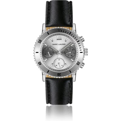 Horloge met leren band Marc Lauder Prague