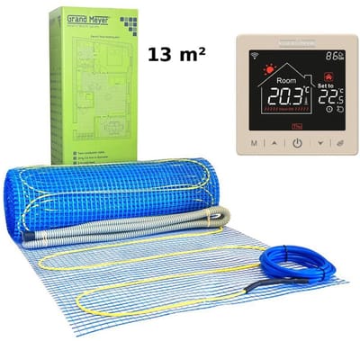 Elektrische vloerverwarmingsset 13 m², 170 W/m² + SN-15 Thermostaat, Grand Meyer
