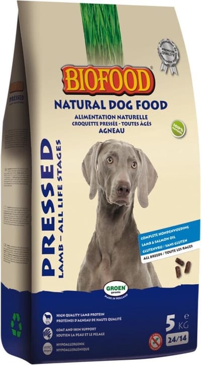 BF Petfood Vleesbrok Geperst Hondenbrokken Lam - 4 x 5 kg - Voordeelverpakking