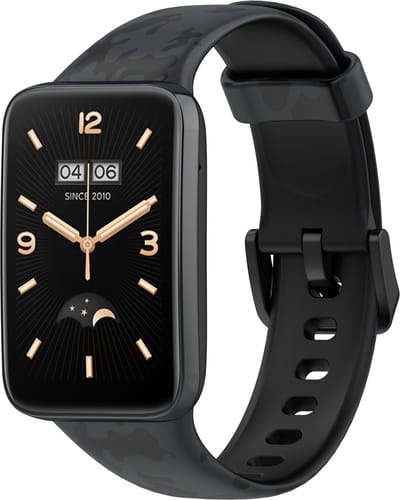 By Qubix - Siliconen bandje met print - Camouflage grijs - Geschikt voor Xiaomi Smart Band 7 Pro / Mi Band 7 Pro bandje