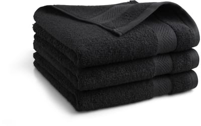 Katoenen handdoek - 3 stuks - 50x100 - zwart