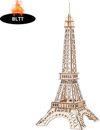 Livano Bouwpakket Hout - Kinderen - Volwassenen - Bouwpakketten Volwassenen - Boot - Houten Puzzel - 3D - Eiffeltoren