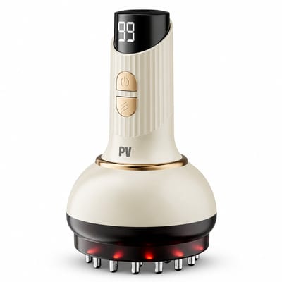 PureVolt Lymfedrainage Massageapparaat – Anti Cellulite Massager – Met Warmte, Vibratie & Microstroom – Draadloos Oplaadbaar – Full Body Massage