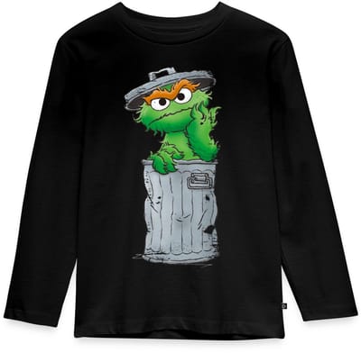 Sesamstraat Oscar Vuilnisbak Premium T-Shirt Kinderen