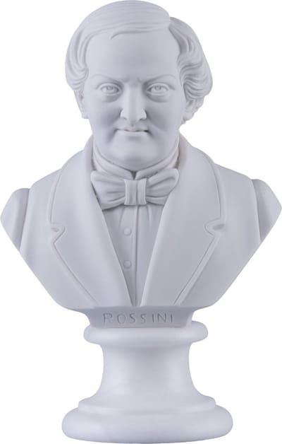 Music Gifts - Albast borstbeeld Rossini - 30 cm
