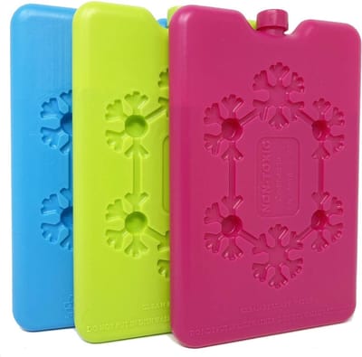 Koelblokken Set van 3 – Blauw, Groen en Roze – Ideaal voor Picknick en Reis