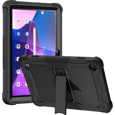 Étui Support Armure Pour Lenovo Tab M11 M10 HD 2ème Génération X306F X606X M10 3ème Génération 10.1 TB-328FU Housse Tablette Tab M10 Plus 3ème Génération M10 HD Gen 2 X306 noir