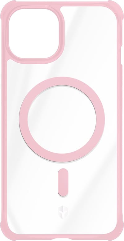 Force Case, Hoesje Geschikt voor iPhone 15 Plus MagSafe AIR FROST Schokbestendig, Roze