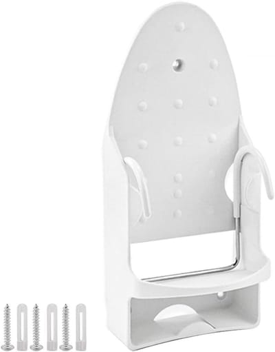 Strijkplankhouder muurbevestiging opbergrek - Wit - 16.9 inch x 5.5 inch x 4.72 inch