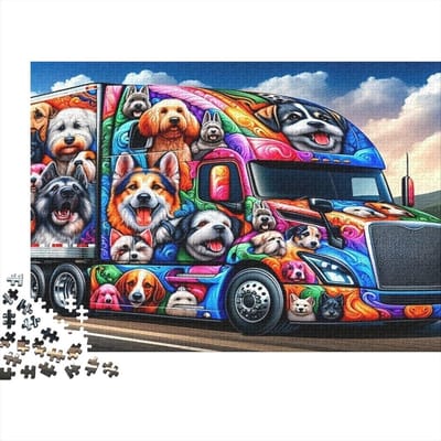 Kleurrijke Puzzel - Huisdecoratie - Ontspanning thuis - Duurzaam karton - 1000 stukjes - Stijl 1