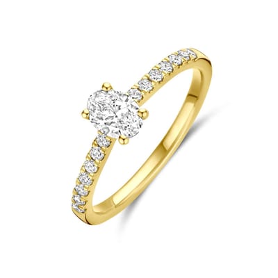 14K Geelgouden Ring Lab Grown Diamant 0.58ct G VS – 4034723
