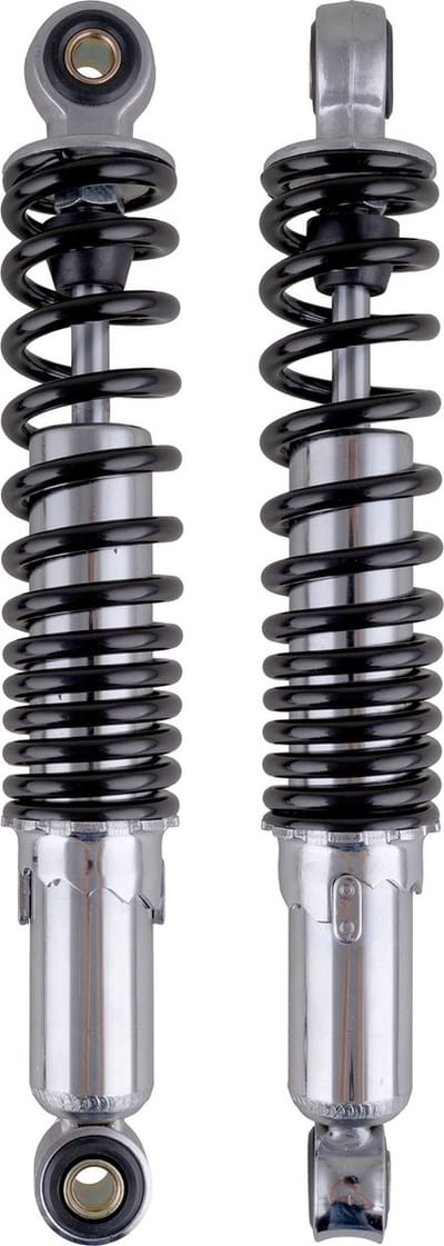 SMP - schokbreker / vering - chrome met zwarte spiraal - 280mm - 2 STUKS - Honda camino