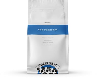 BEST WAY Volle Melkpoeder Instant (Extra goed oplosbaar!) - Puur ingrediënt 5.0 KG- Puur ingrediënt