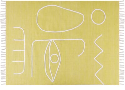 YAVU - Vloerkleed - Geel - 140 x 200 cm - Polyester