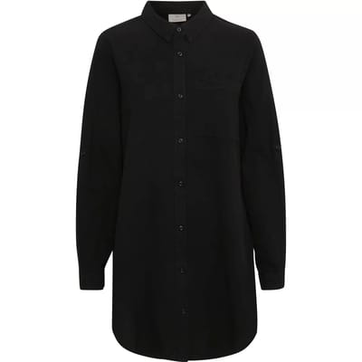 Overhemd met lang mouwen Loose fit Black