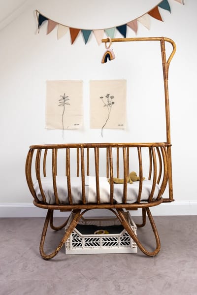 Oker en Mos - Wiegdeken baby zandgrijs - 75x100cm
