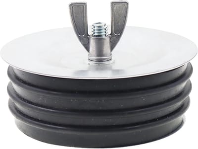 Mechanische Testplug - Riool Reinigingsdop - Verstopping Oplossen - Hoge Elasticiteit Rubber - 10.16 cm Buitenbreedte - Zwart