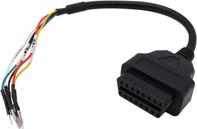 SnelShoppen - Universele OBD2 K CAN Diagnostische Adapter Kabel met 16 Pin Vrouwelijke Connector, DIY Mobiele Adapter voor Motorfiets, Auto, Vrachtwag