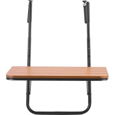 Table Suspendue de Balcon 25 x 24 po Table de Bar pour Garde-Corps de Patio Réglable
