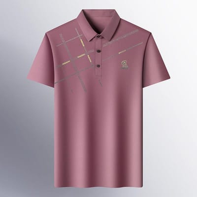 Nouveau T-shirt à revers à manches courtes pour hommes d'âge moyen Business décontracté pour hommes Manches courtes Été Ample et fin 3XL gray