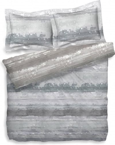 Heckettlane Donovan Dekbedovertrek - Litsjumeaux - 240x200/220 cm - Grijs/Naturel