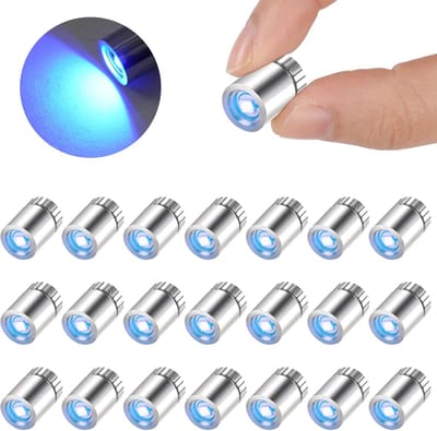 22 stuks mini-ledlampen, werkt op batterijen, decoratieve leds voor miniatuurmodellen, mini-verlichting ter decoratie van poppenhuizen, blauw